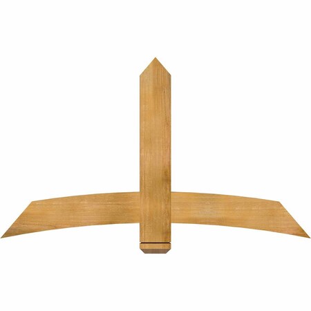 Ekena Millwork Bellingham Rough Sawn Timber Gable Bracket, Western Red Cedar, 60"W x 35"H x 2"D x 6"F, 14/12 Pitch GBW060X35X0206BEL00RWR